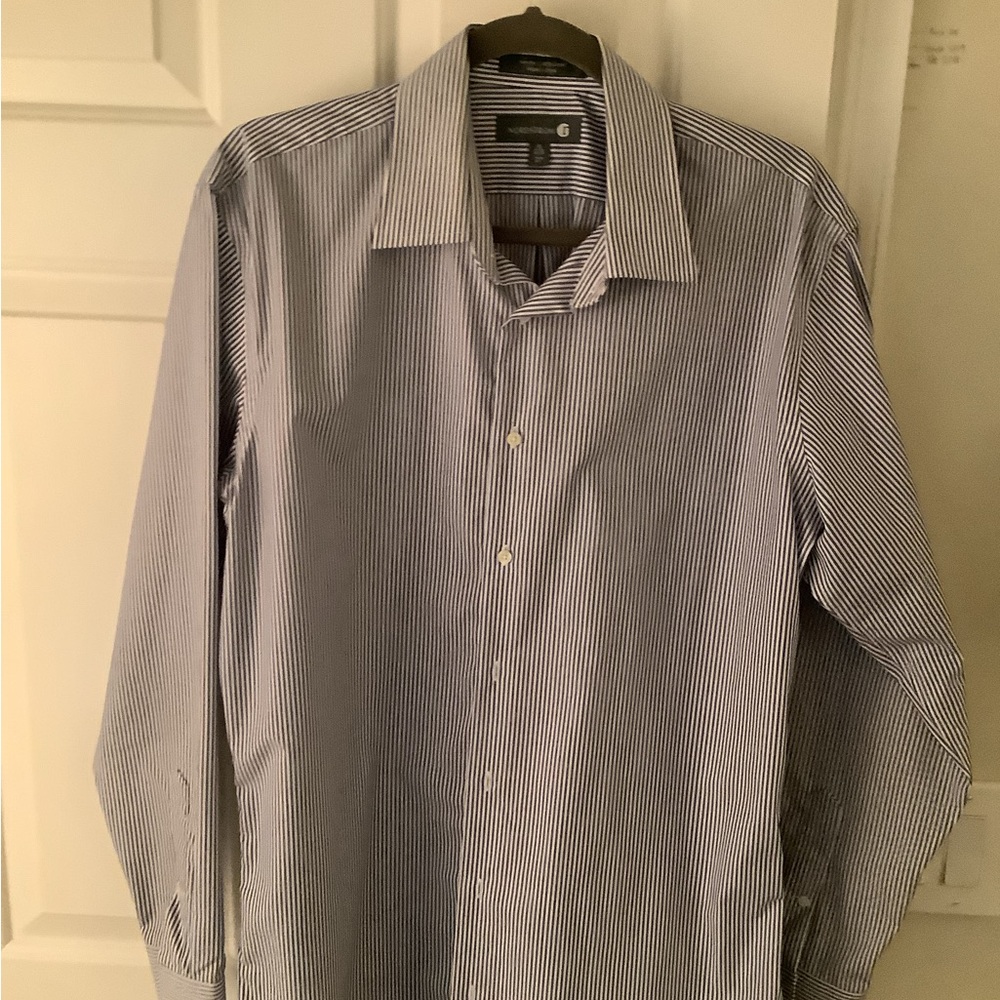 Men's Striped Button-Up Shirt
